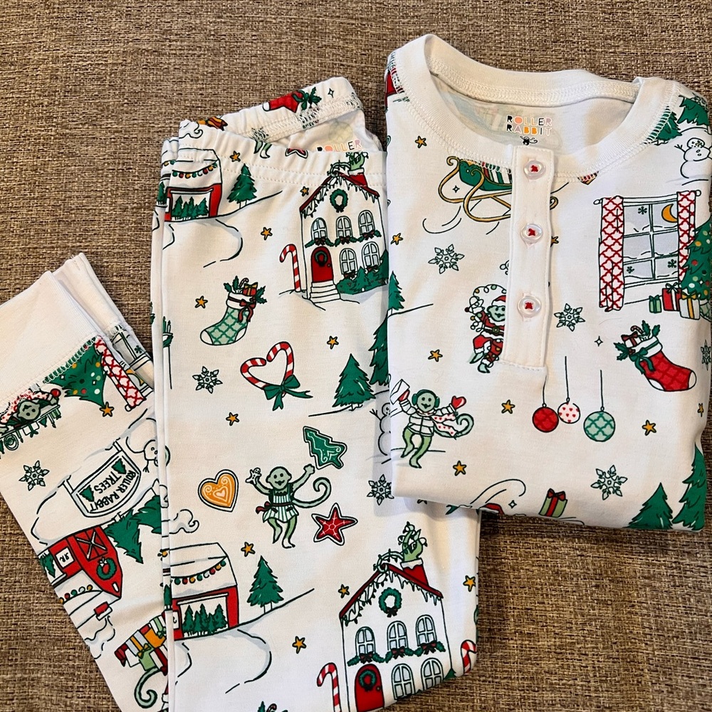 Roller Rabbit Kids Snow Village Pajamas - NEW